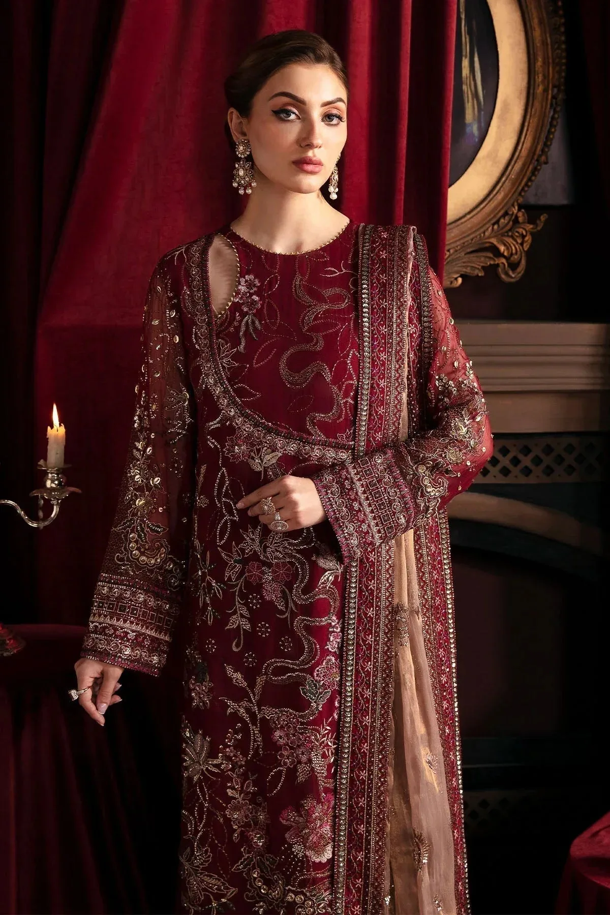 Nureh Elanora Formal 24 Maroon Raw Silk – view 5 – Poshaq