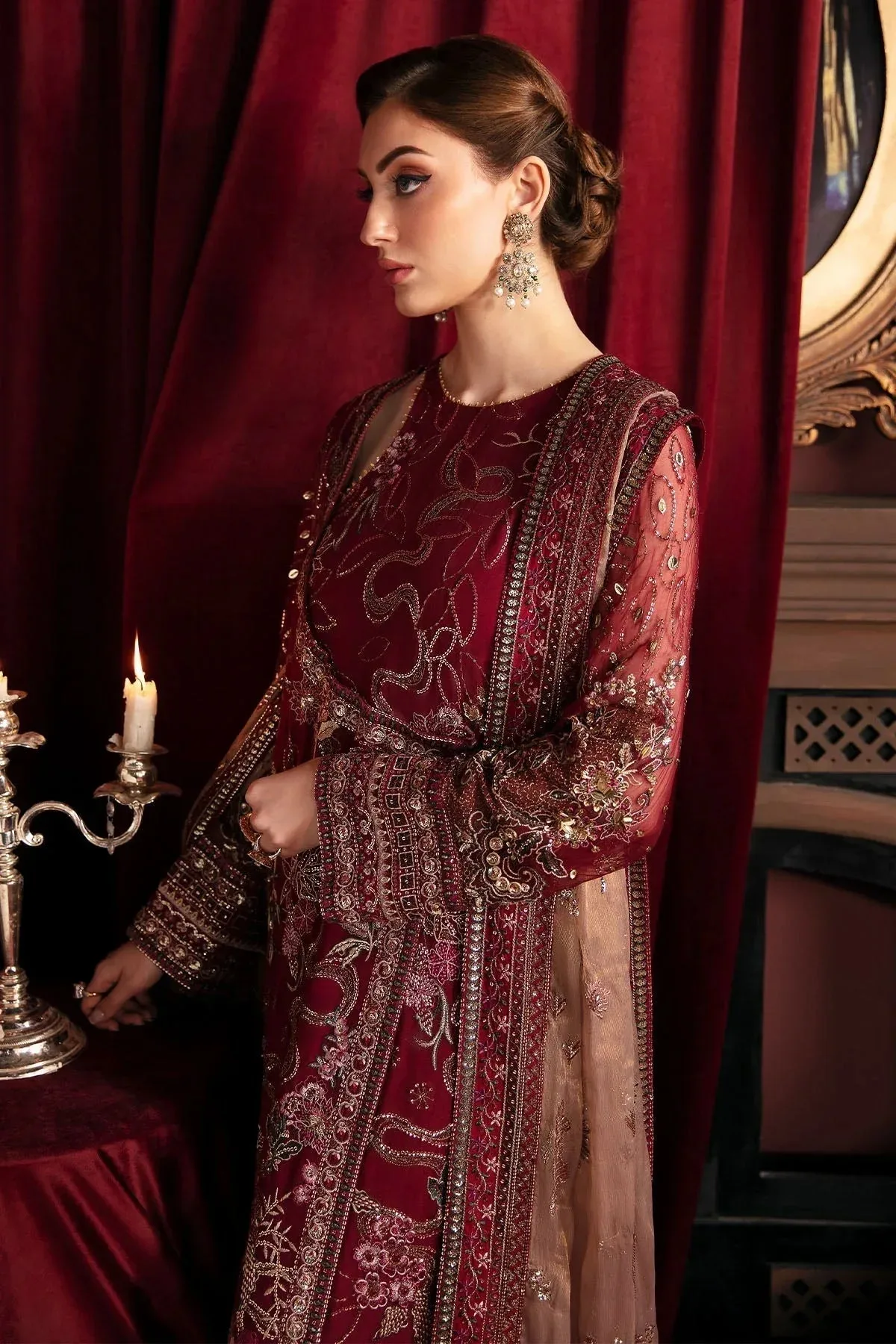 Nureh Elanora Formal 24 Maroon Raw Silk – view 6 – Poshaq
