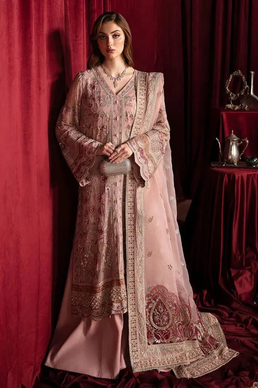 Nureh Elanora Formal 24 Pink Raw Silk – view 1 – Poshaq