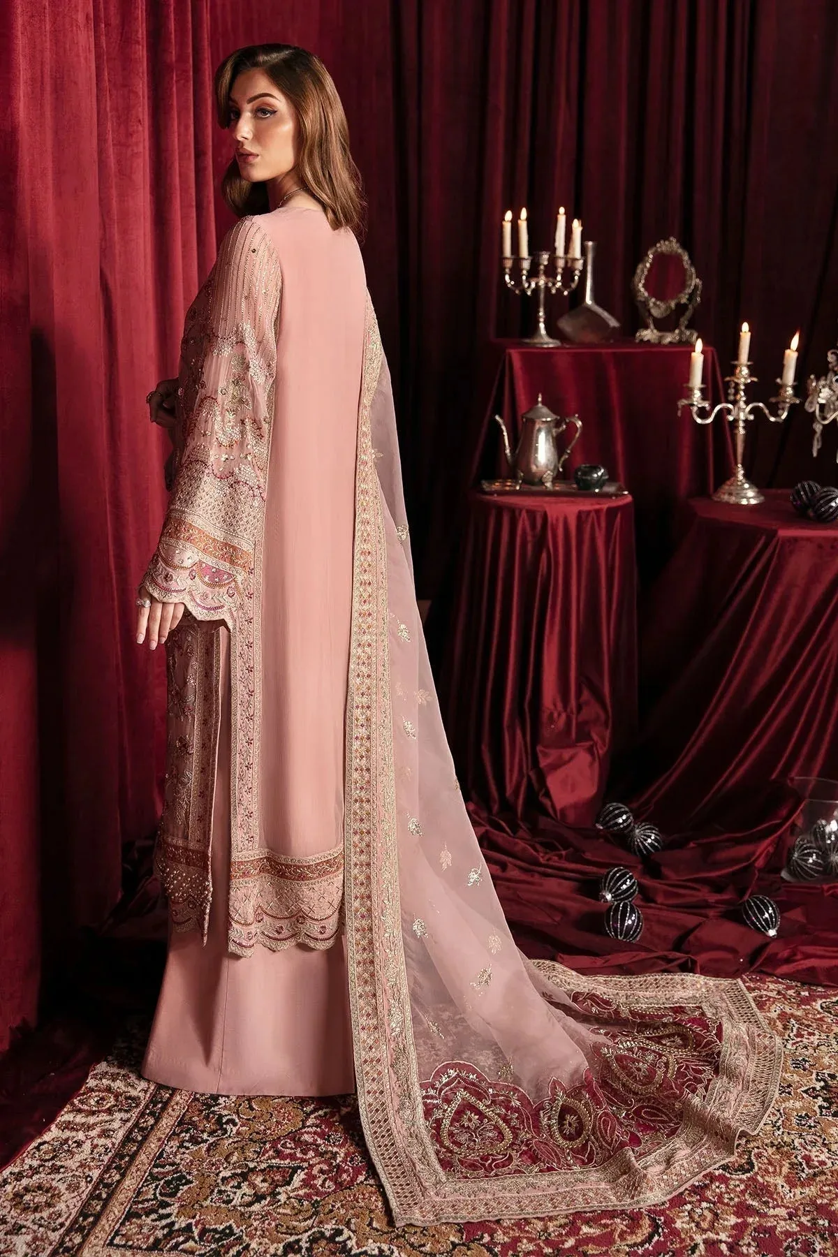 Nureh Elanora Formal 24 Pink Raw Silk – view 2 – Poshaq