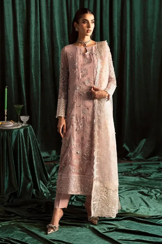 Nureh Elanora Formal 24 Pink Raw Silk – view 1 – Poshaq