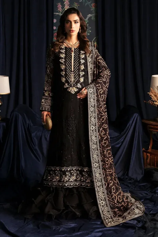 Nureh Elanora Formal 24 Black Raw Silk – view 1 – Poshaq
