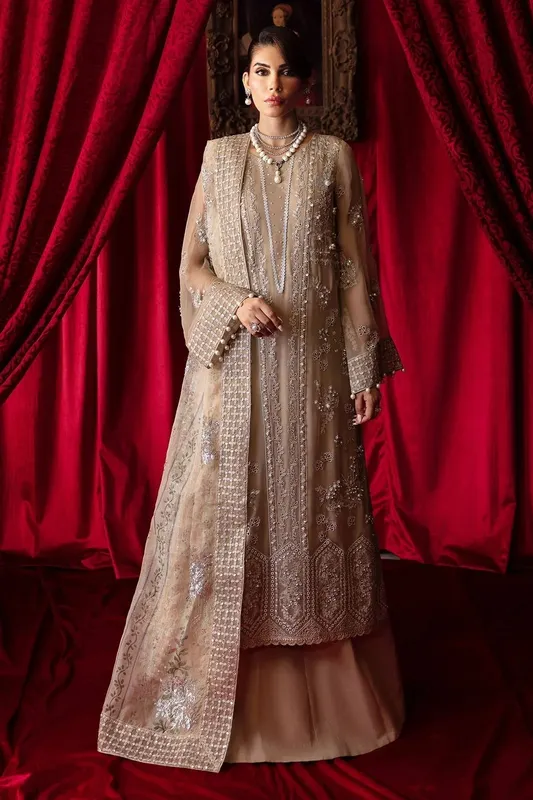 Nureh Elanora Formal 24 Beige Raw Silk – view 1 – Poshaq