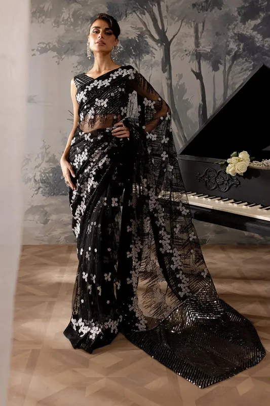 Nureh Elanora Formals 24 Black Raw Silk – view 1 – Poshaq