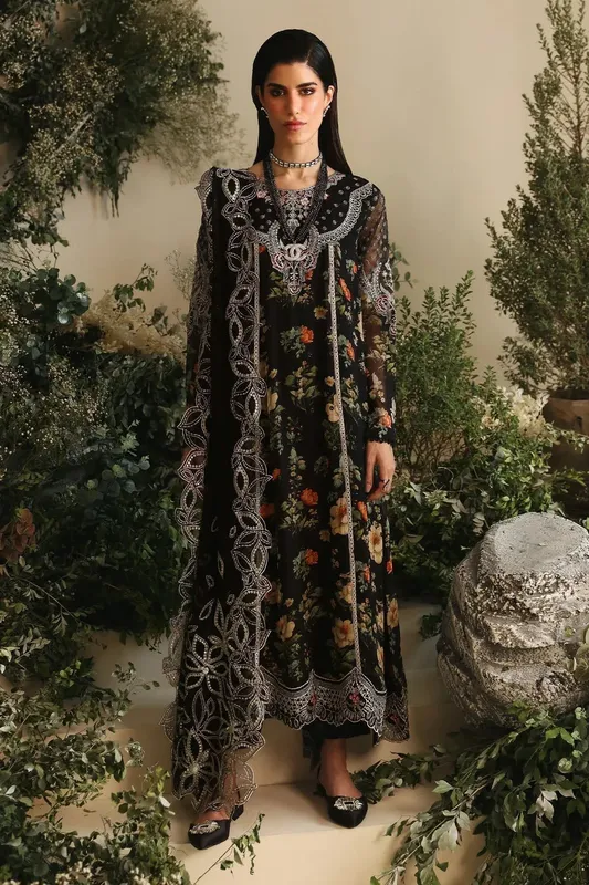 Nureh Amaya Formals Black Raw Silk – view 1 – Poshaq