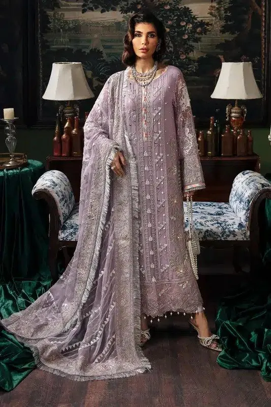 Nureh Elanora Formals 23 Lilac Raw Silk – view 1 – Poshaq