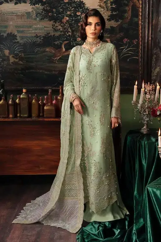 Nureh Elanora Formals 23 Green Raw Silk – view 1 – Poshaq