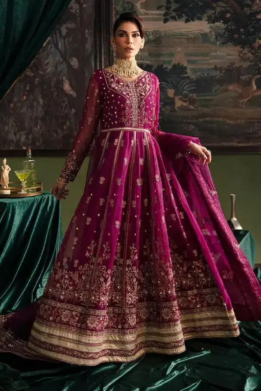 Nureh Elanora Formals 23 Magenta Raw Silk – view 1 – Poshaq