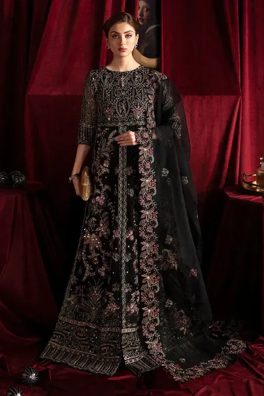 Nureh Elanora Formals 24 Black Raw Silk – view 1 – Poshaq