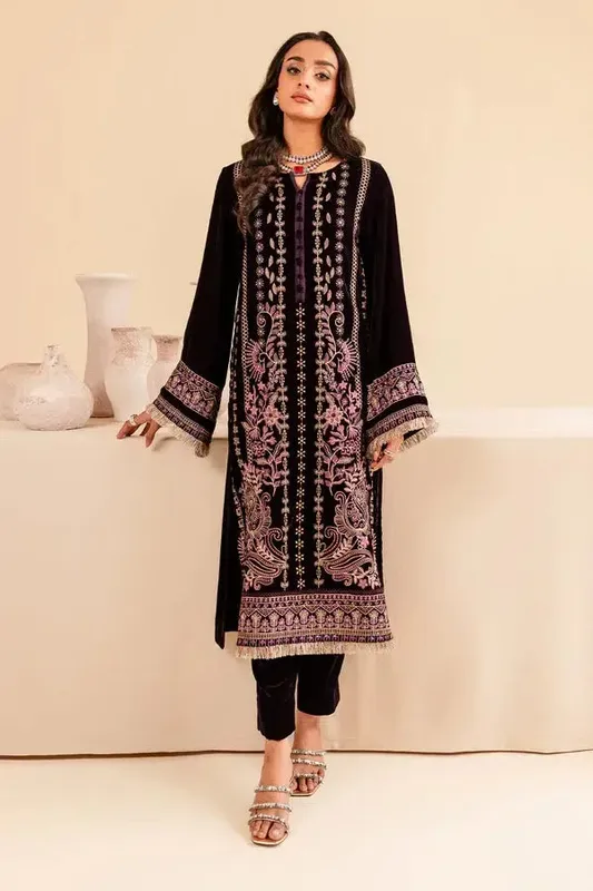 Nureh Shades of Winter Purple Velvet – view 1 – Poshaq