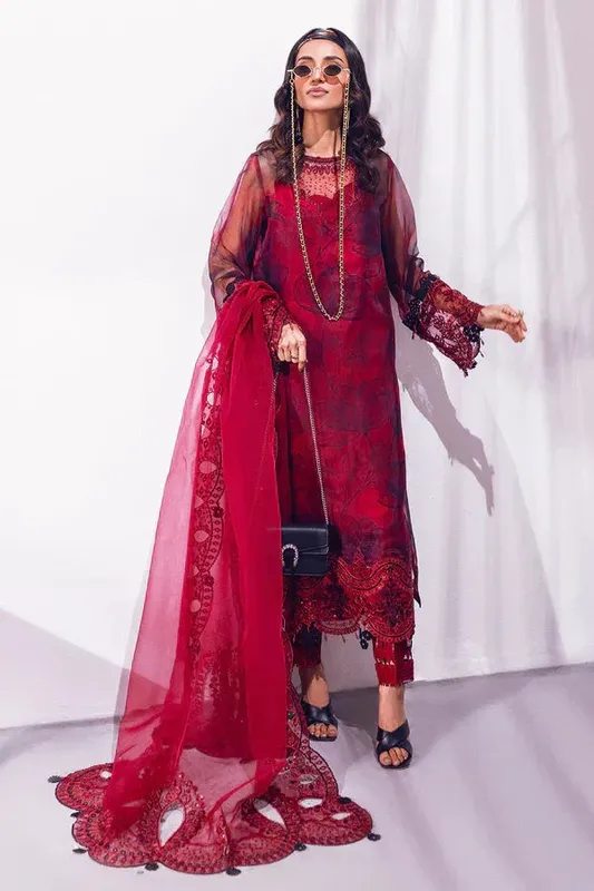 Nureh Ballerina Formals Red Raw Silk – view 1 – Poshaq