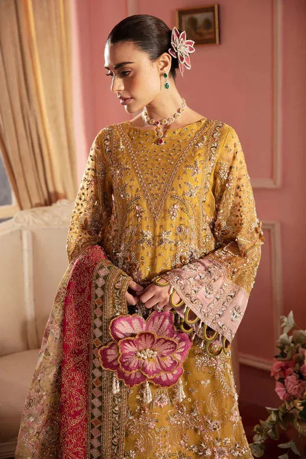 Nureh The Secret Garden Mustard Raw Silk – view 6 – Poshaq