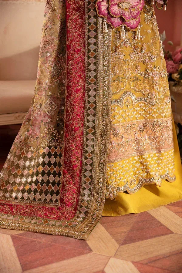 Nureh The Secret Garden Mustard Raw Silk – view 7 – Poshaq