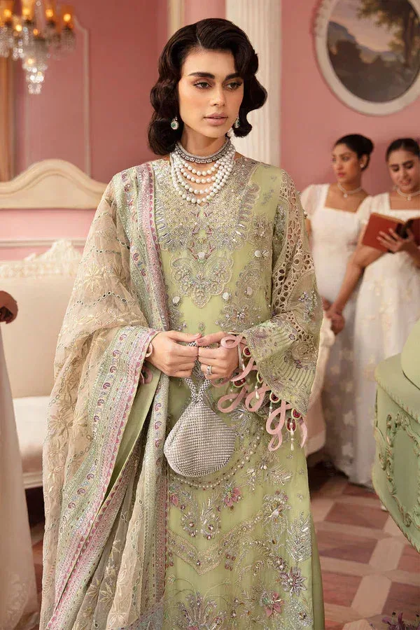 Nureh The Secret Garden Green Raw Silk – view 3 – Poshaq