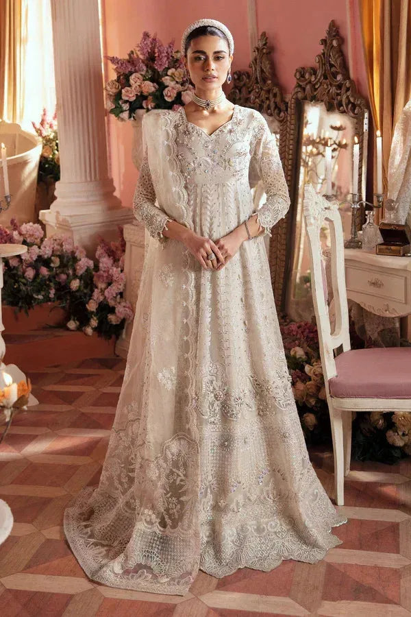 Nureh The Secret Garden Ivory Raw Silk – view 1 – Poshaq
