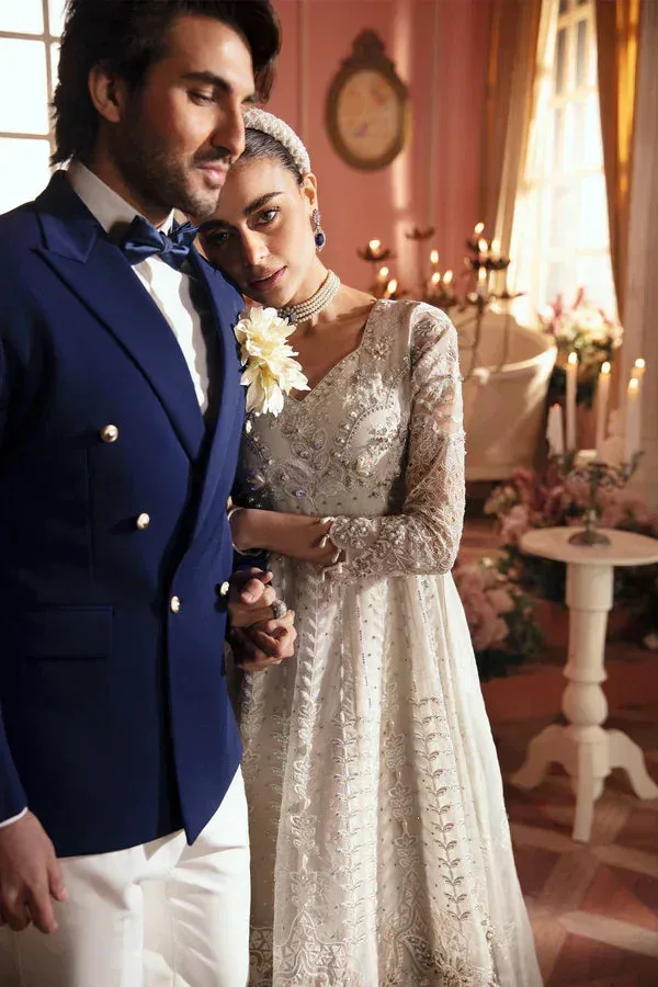 Nureh The Secret Garden Ivory Raw Silk – view 3 – Poshaq