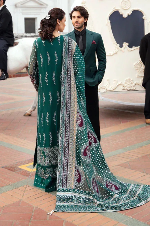 Nureh The Secret Garden Green Raw Silk – view 2 – Poshaq