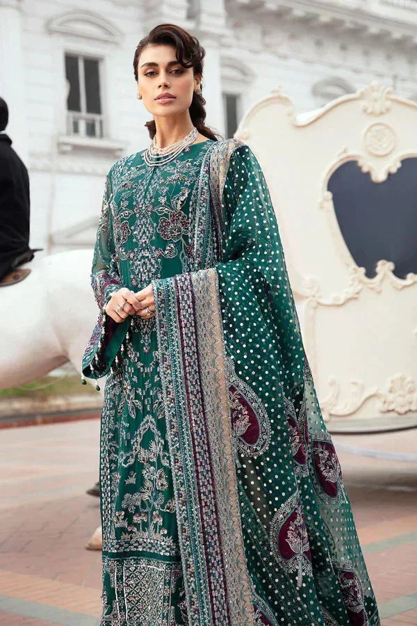 Nureh The Secret Garden Green Raw Silk – view 3 – Poshaq