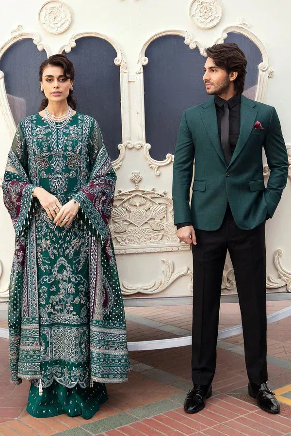 Nureh The Secret Garden Green Raw Silk – view 4 – Poshaq