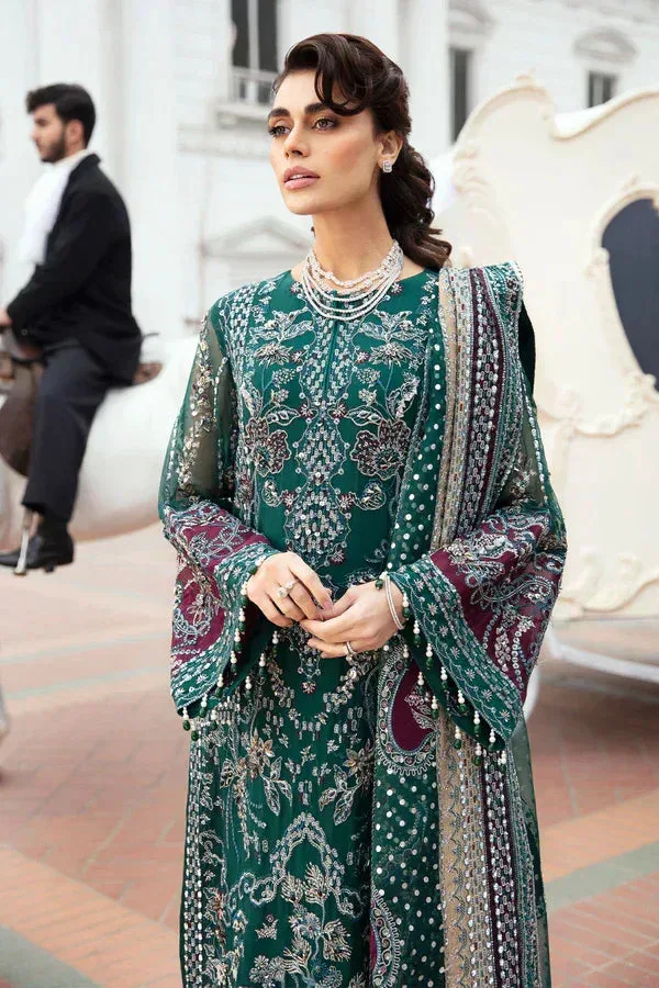 Nureh The Secret Garden Green Raw Silk – view 7 – Poshaq