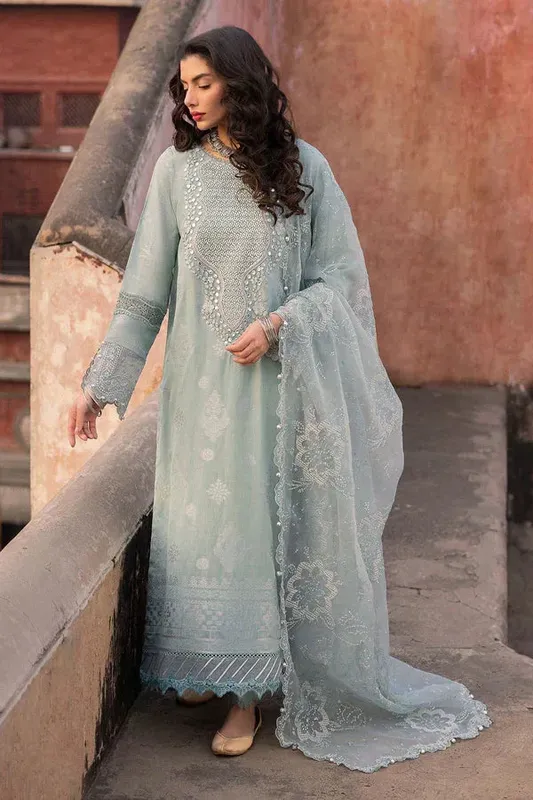 Nureh Jacquard Lawn Grey Jacquard – view 1 – Poshaq