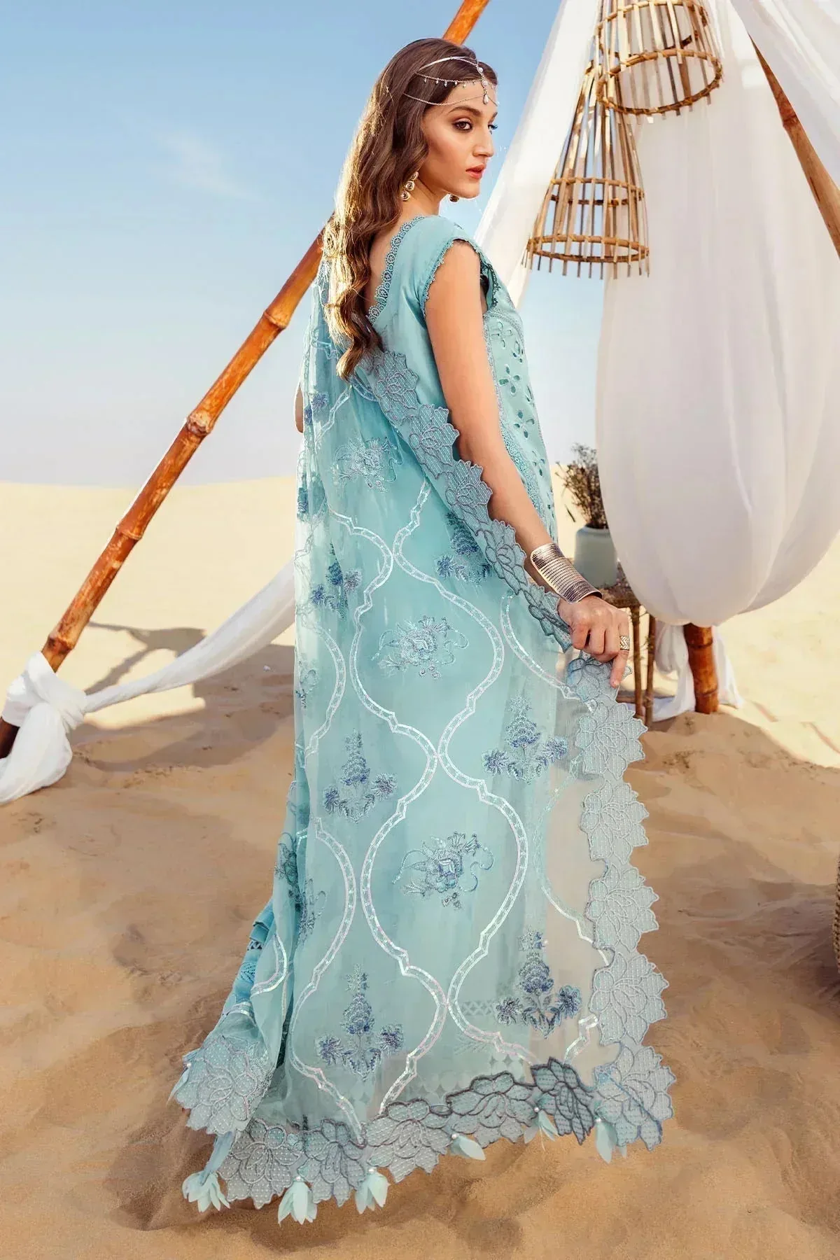 Nureh Sehra Swiss Voil Lawn Chiffon – view 2 – Poshaq