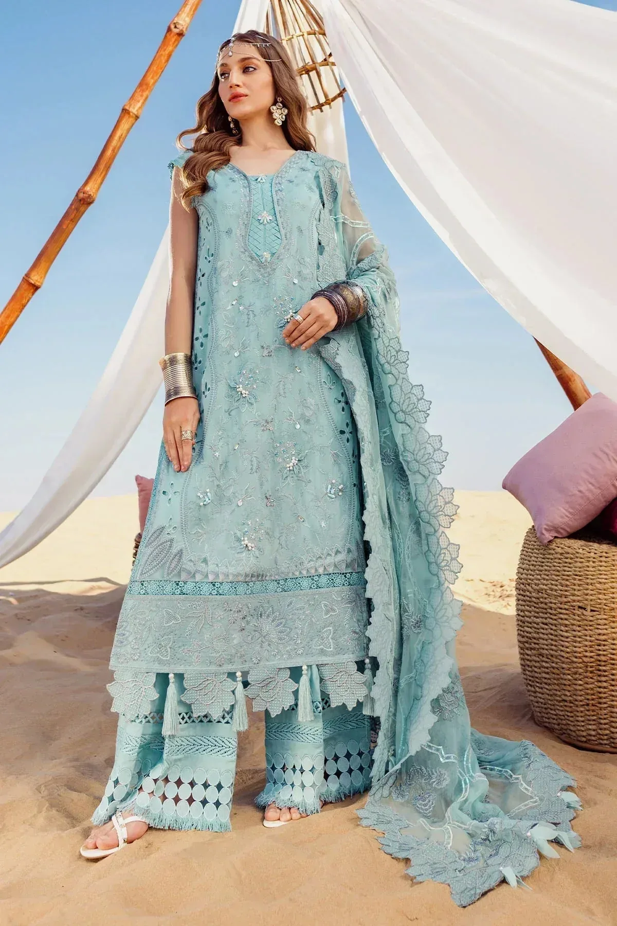 Nureh Sehra Swiss Voil Lawn Chiffon – view 4 – Poshaq