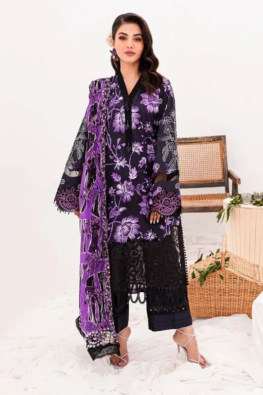 Nureh Gardenia Lawn 24 Black Jacquard – view 1 – Poshaq