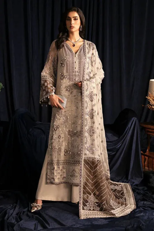 Nureh Elanora Formals Beige Raw Silk – view 1 – Poshaq