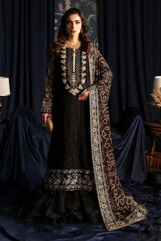 Nureh Elanora Formals Black Raw Silk – view 1 – Poshaq