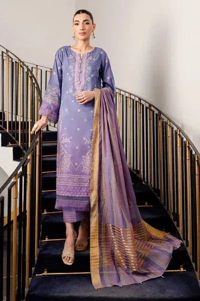 Nureh Summer Eid Pret Lilac Cotton – view 1 – Poshaq