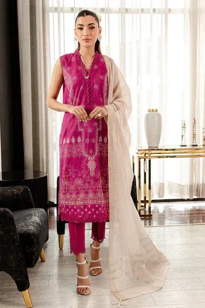 Nureh Summer Eid Pret Purple Cotton – view 1 – Poshaq