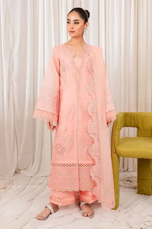 Nureh Shades Of Summer Pink Cotton – view 1 – Poshaq