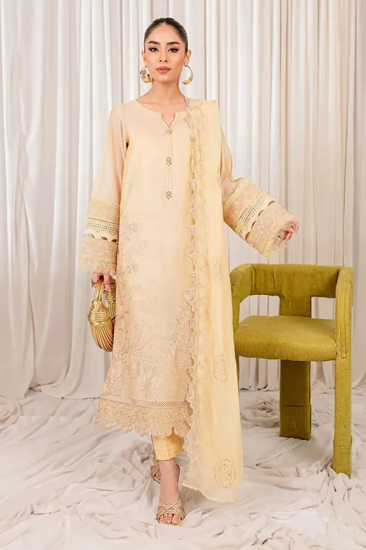 Nureh Shades Of Summer Peach Chiffon – view 1 – Poshaq