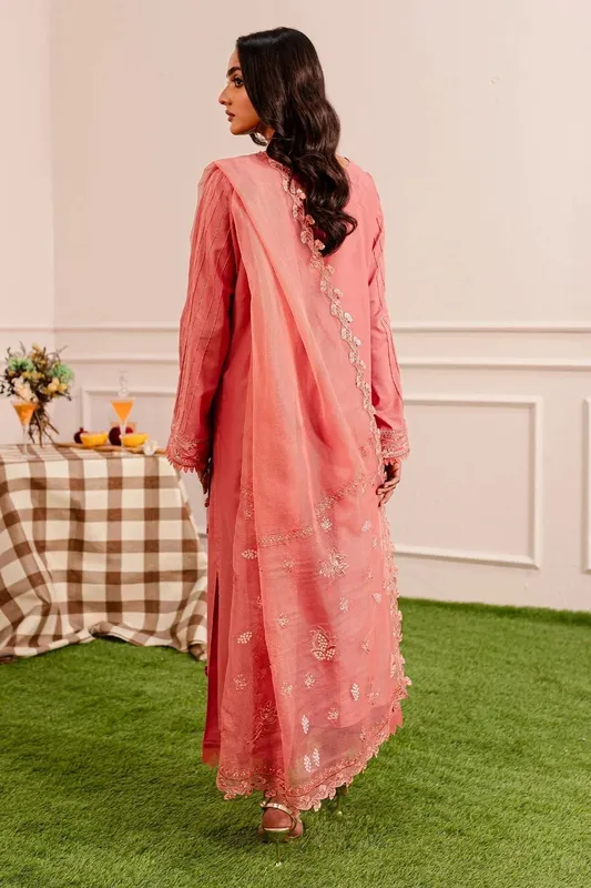 Nureh Shades Of Summer Pink Cotton – view 1 – Poshaq