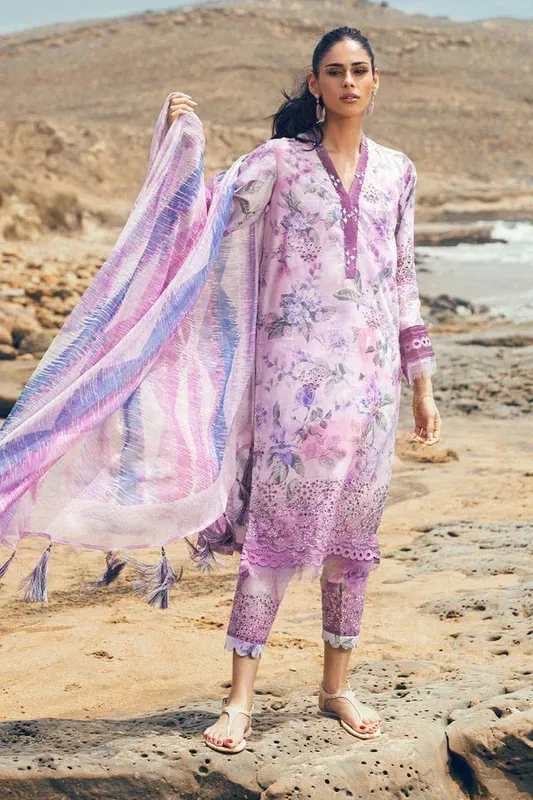 Nureh Gardenia Lawn 24 Purple Chiffon – view 1 – Poshaq