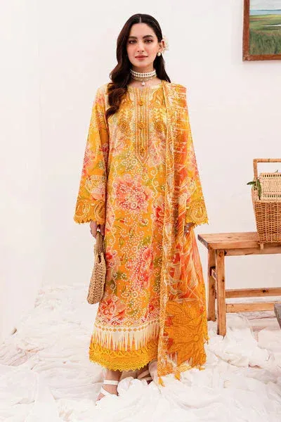 Nureh Gardenia Lawn 24 Mustard Jacquard – view 1 – Poshaq