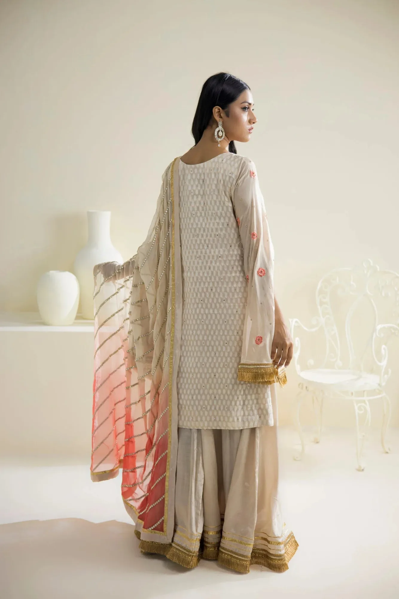Farhat Jahan Luxury Pret Off White Silk – view 2 – Poshaq