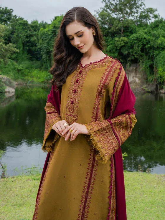 Faiza Faisal Hoor Karandi Mustard Karandi – view 3 – Poshaq