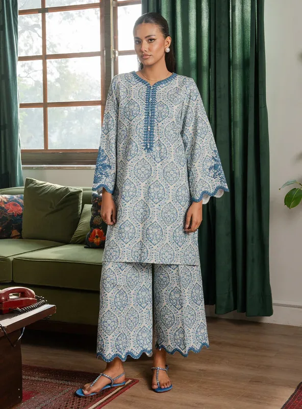 Faiza Faisal Lumiere Pret Off White Khaddar – view 1 – Poshaq