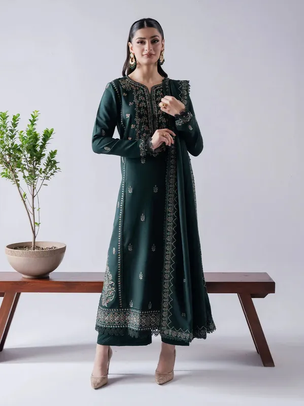 Faiza Faisal Winter Edit 2024 Slate Karandi – view 1 – Poshaq