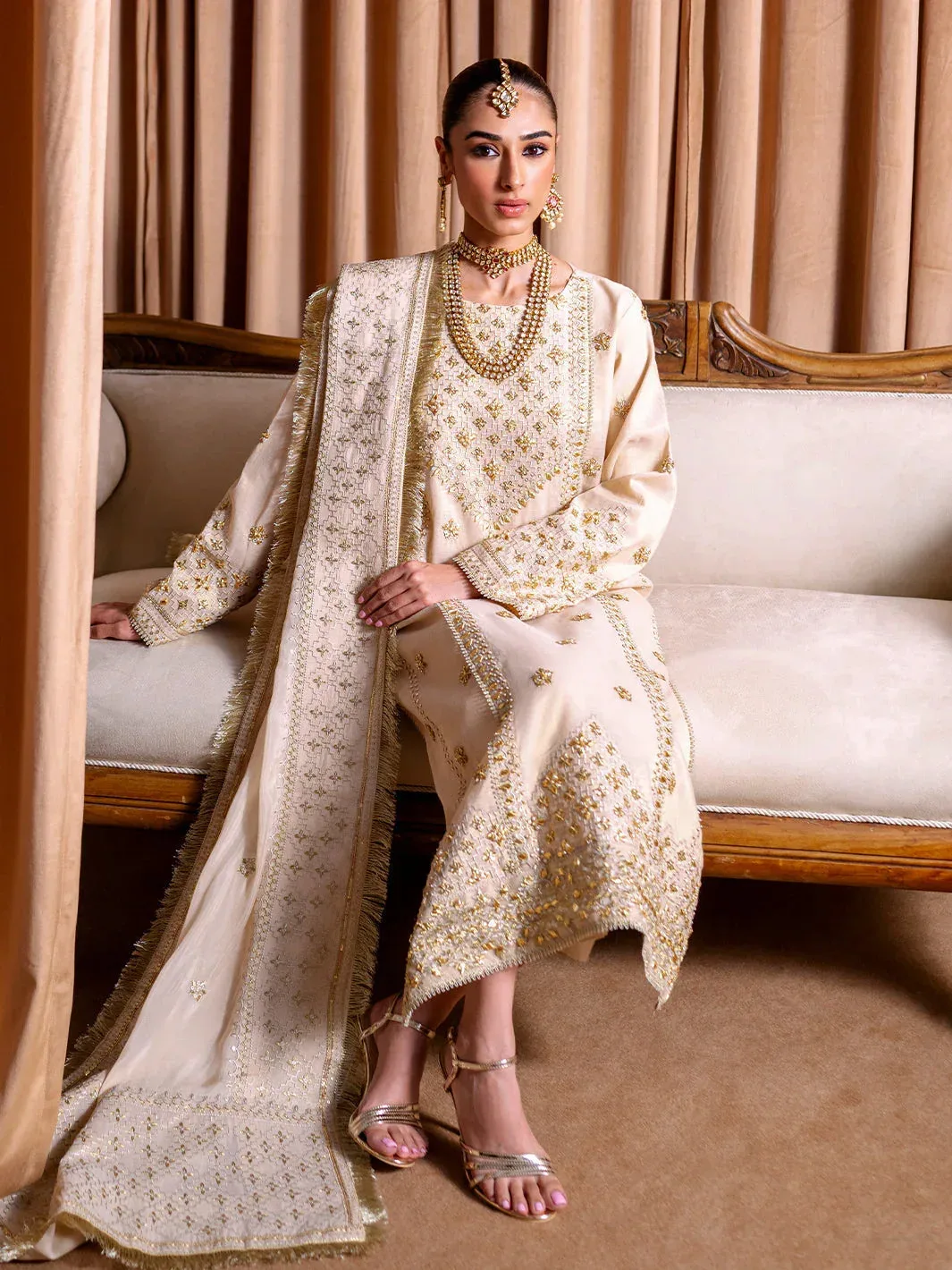 Faiza Faisal Rema Wedding Formals 24 Off White Organza – view 7 – Poshaq