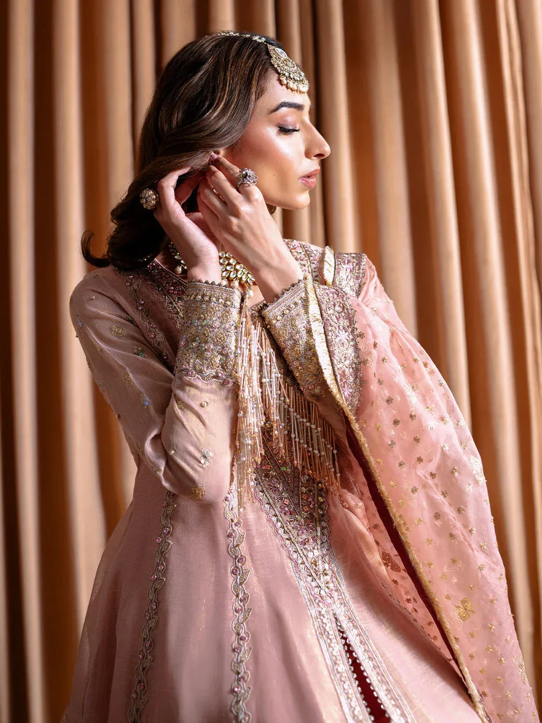 Faiza Faisal Rema Wedding Formals 24 Tea Pink Organza – view 5 – Poshaq