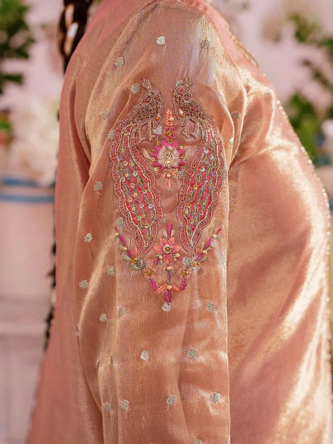 Faiza Faisal Heeriye Luxury Formals Brown Raw Silk – view 4 – Poshaq