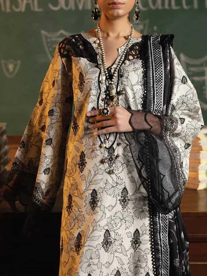 Faiza Faisal Maya Luxury Lawn Beige Organza – view 7 – Poshaq