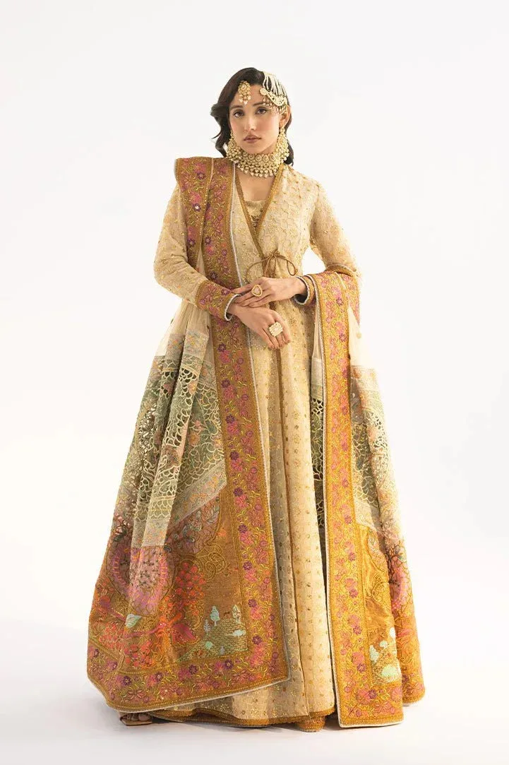 Fahad Hussayn Ashk o Atar Ivory Organza – view 1 – Poshaq