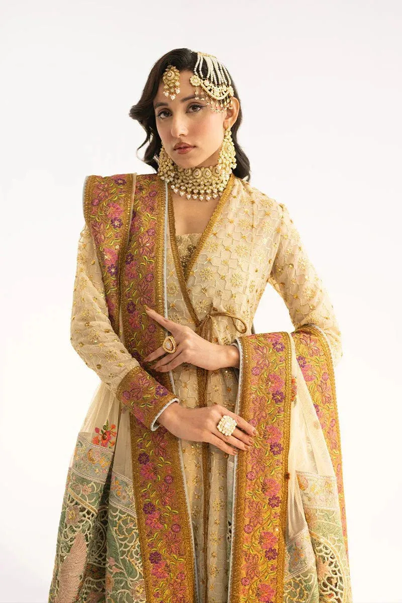 Fahad Hussayn Ashk o Atar Ivory Organza – view 3 – Poshaq
