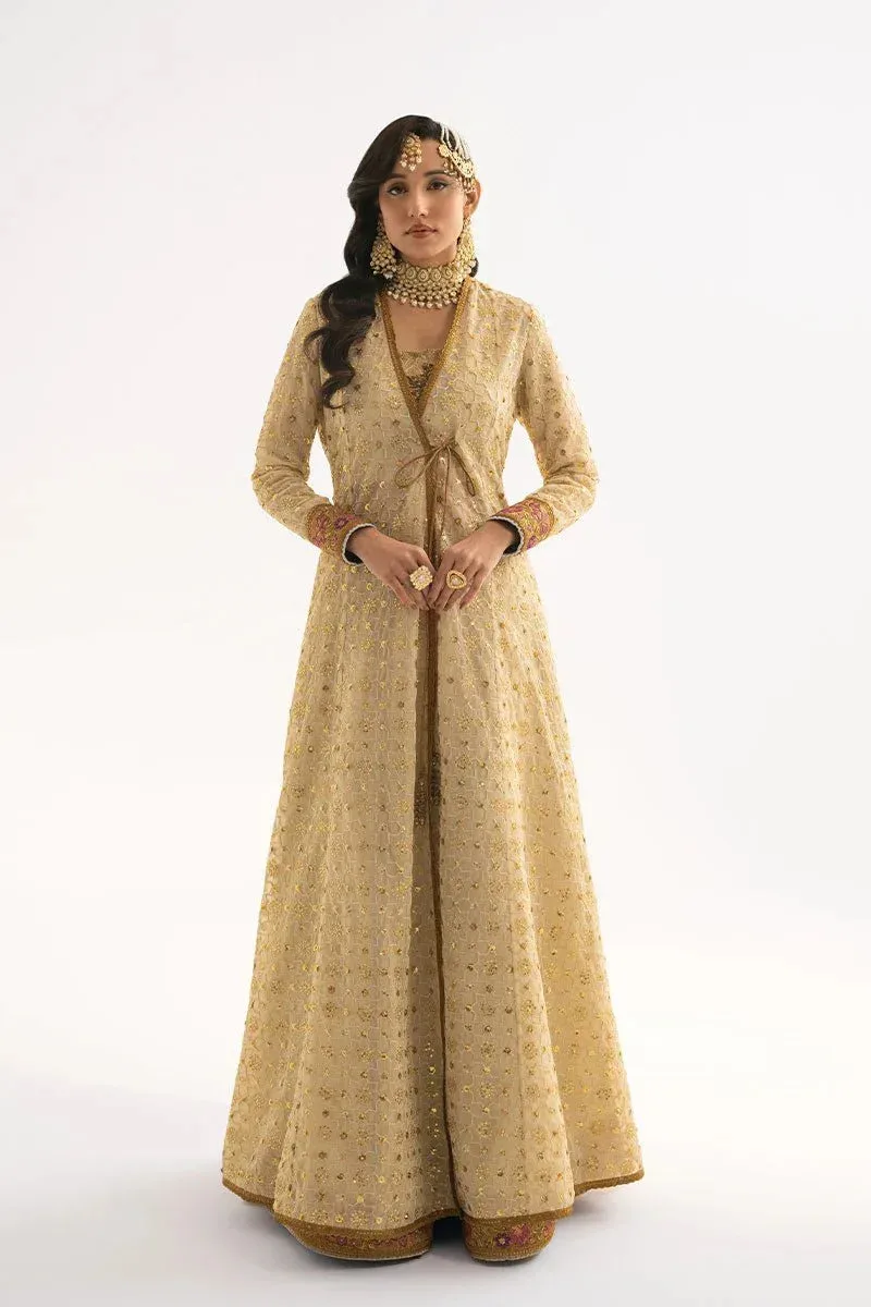 Fahad Hussayn Ashk o Atar Ivory Organza – view 4 – Poshaq