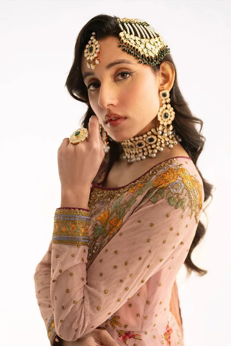 Fahad Hussayn Ashk o Atar Pink Organza – view 3 – Poshaq