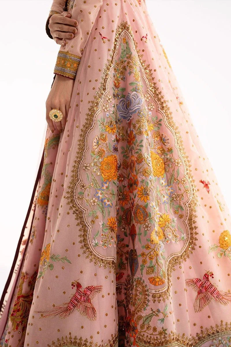 Fahad Hussayn Ashk o Atar Pink Organza – view 6 – Poshaq